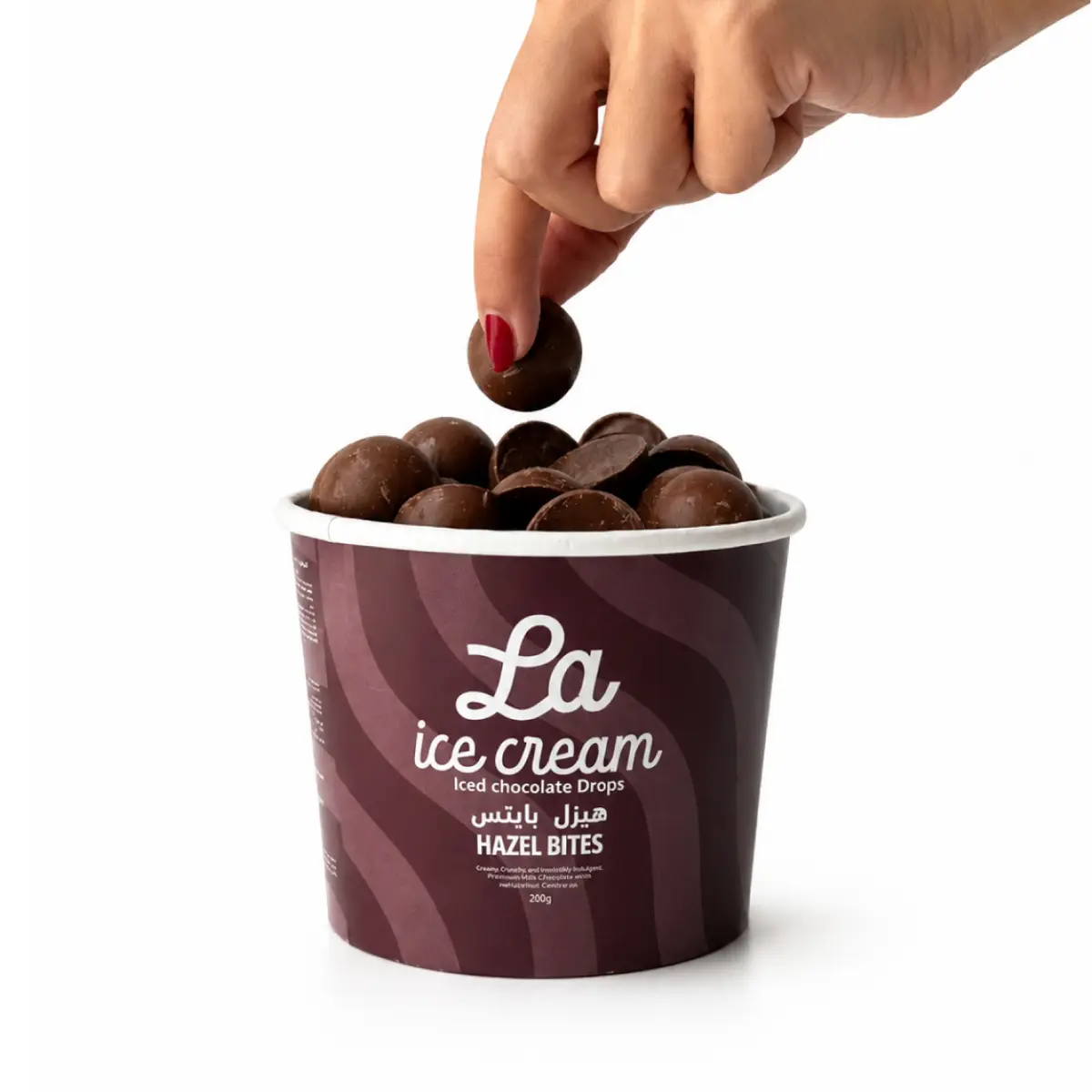 La Ice Cream White Hazelnut And Kunafa Filling  200 gm - view 4