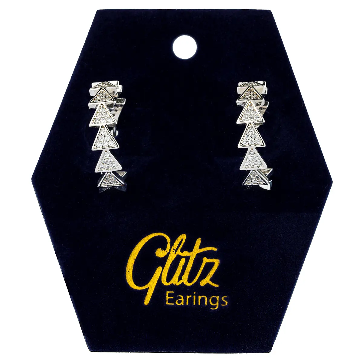 Glitz Half Circle Earring Silver  - view 3