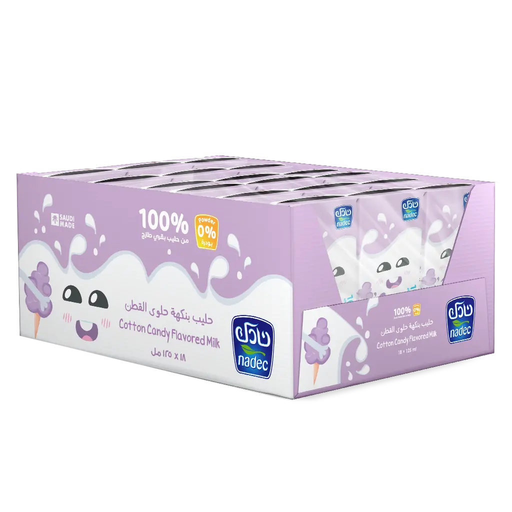 Nadec Cotton Candy Flavored Milk 18 pcs 125 ml - view 1