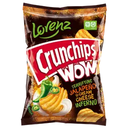 Lorenz Crunchips Wow Jalapeno & Cream Cheese 80 Gm