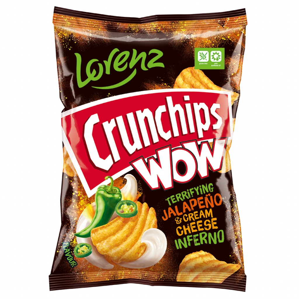 Lorenz Crunchips Wow Jalapeno & Cream Cheese 80 Gm