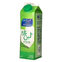 المراعي لبن طازج كامل الدسم عبوة 1 لتر