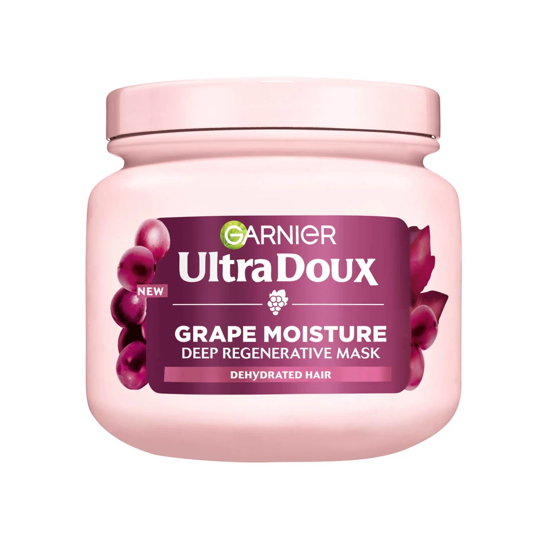 Garnier Ultra Doux Grape Moisture Hydrating Regenerative Mask for Dehydrated Hair 340ml