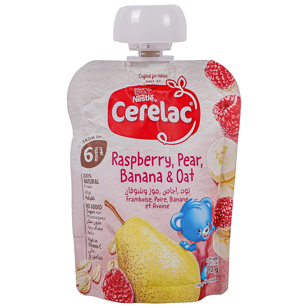 Cerelac Baby Food With Raspberry & Pear & Banana & Oats 90 gm