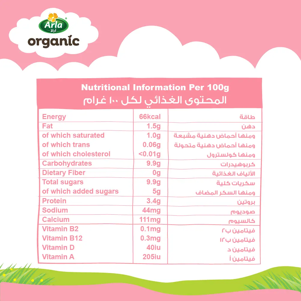 Arla Organic Milk Strawberry Flavour 200 ml - view 2