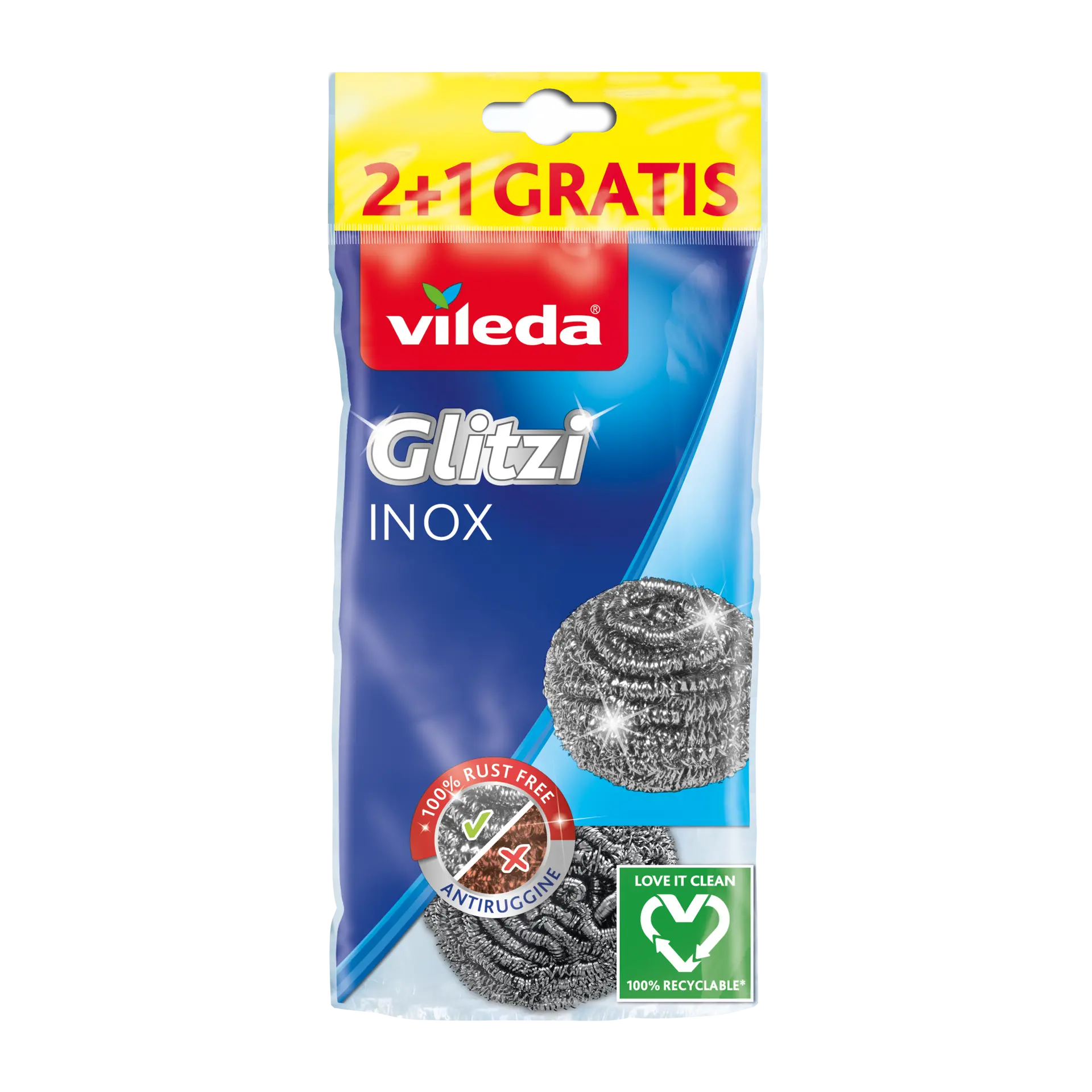 Vileda Stainless Steel Scrubber Inox Pack Of 3 pcs  - view 3