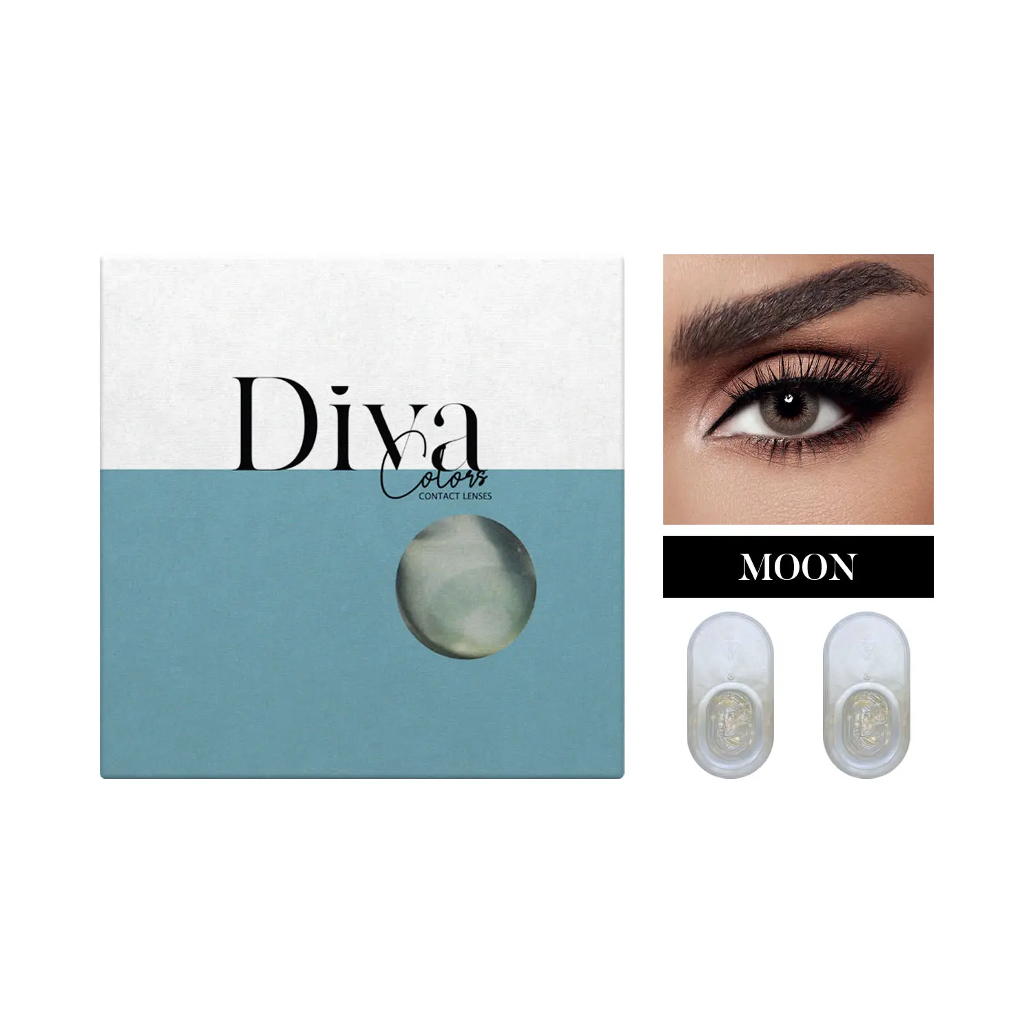 Diva Plano Contact Lenses Monthly Moon  - view 6