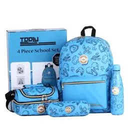 Tooly Backpack set of 4 size 17 inch Dark Blue