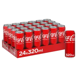 Coca Cola Original Carbonated Soft Drink 24 pcs 320 ml