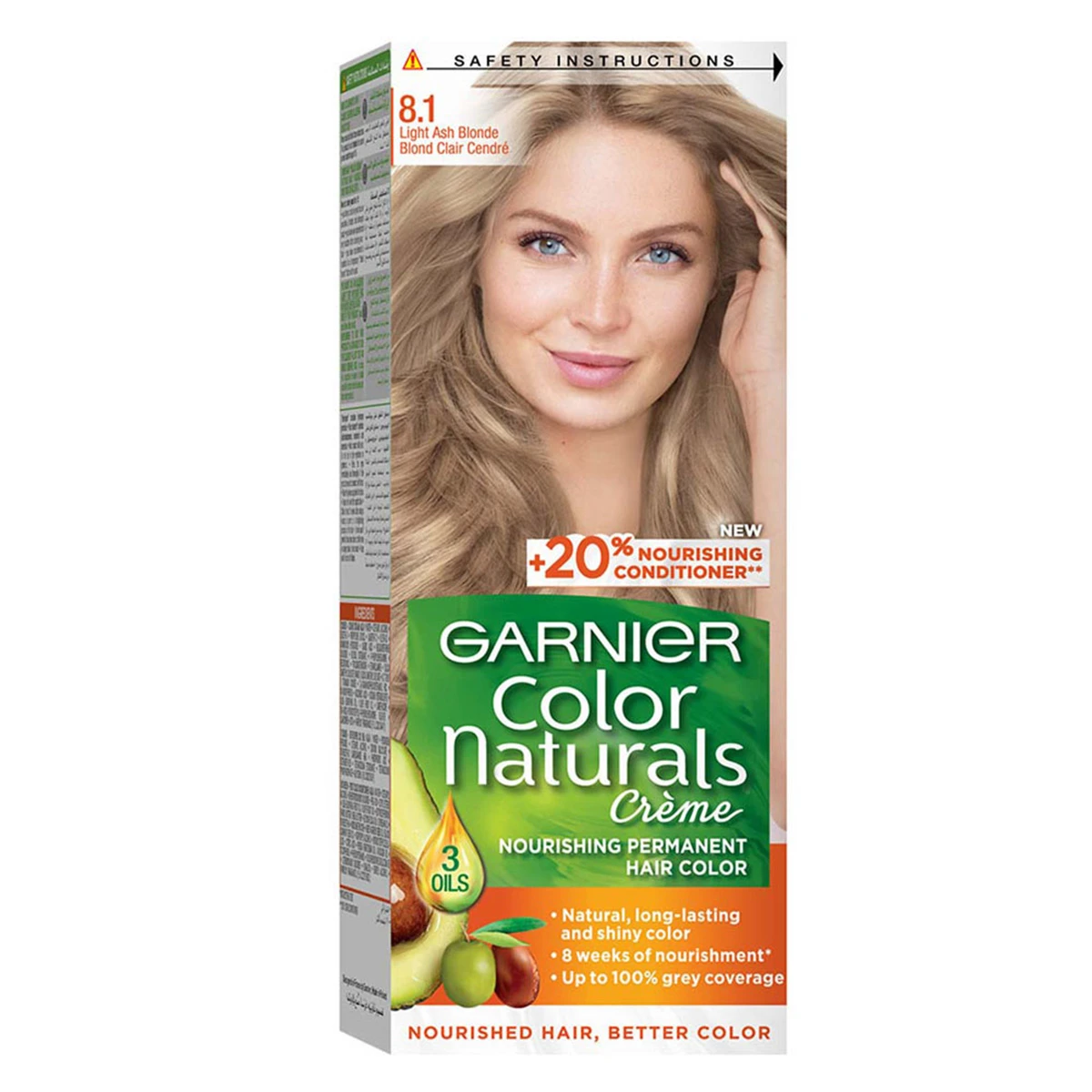 Garnier Hair Color Nature Light Ash Blonde Number 8.1 
