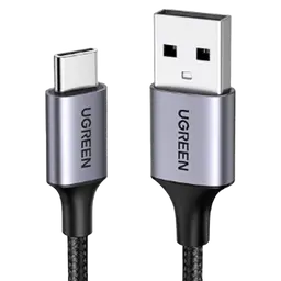 Ugreen Charging Cable USB A To USB C Plating Aluminum Braid 2 M Black