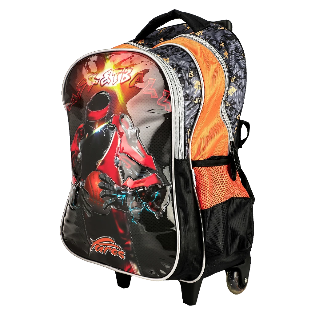 Fares Basketball School Trolly Bag With Pencil Case and Lunch bag  16 inch