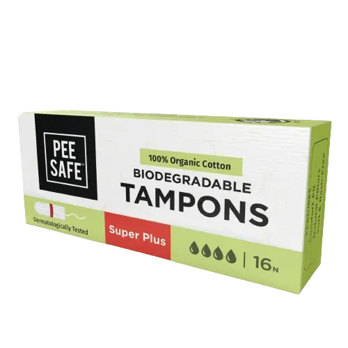 PeeSafe 100% Organic Cotton Tampons Super Plus Size 16 Tampons - view 4