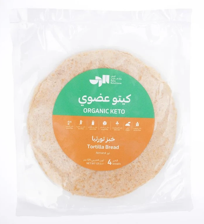 Raha Bakehouse Organic Keto Tortilla Bread 4 Pieces 105 Gm