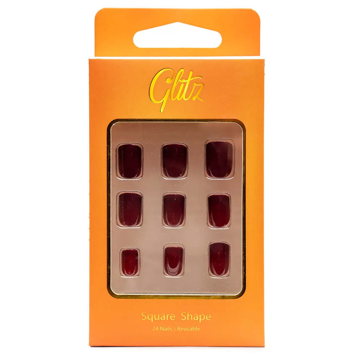 Glitz Press On Nails Square Russet Brown #23 - view 1
