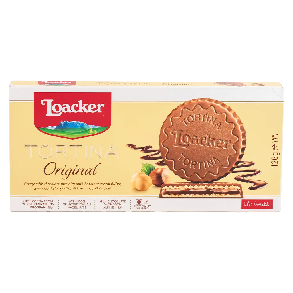 Loacker Tortina Origrinal Wafer With Hazelnut 126 gm - view 2