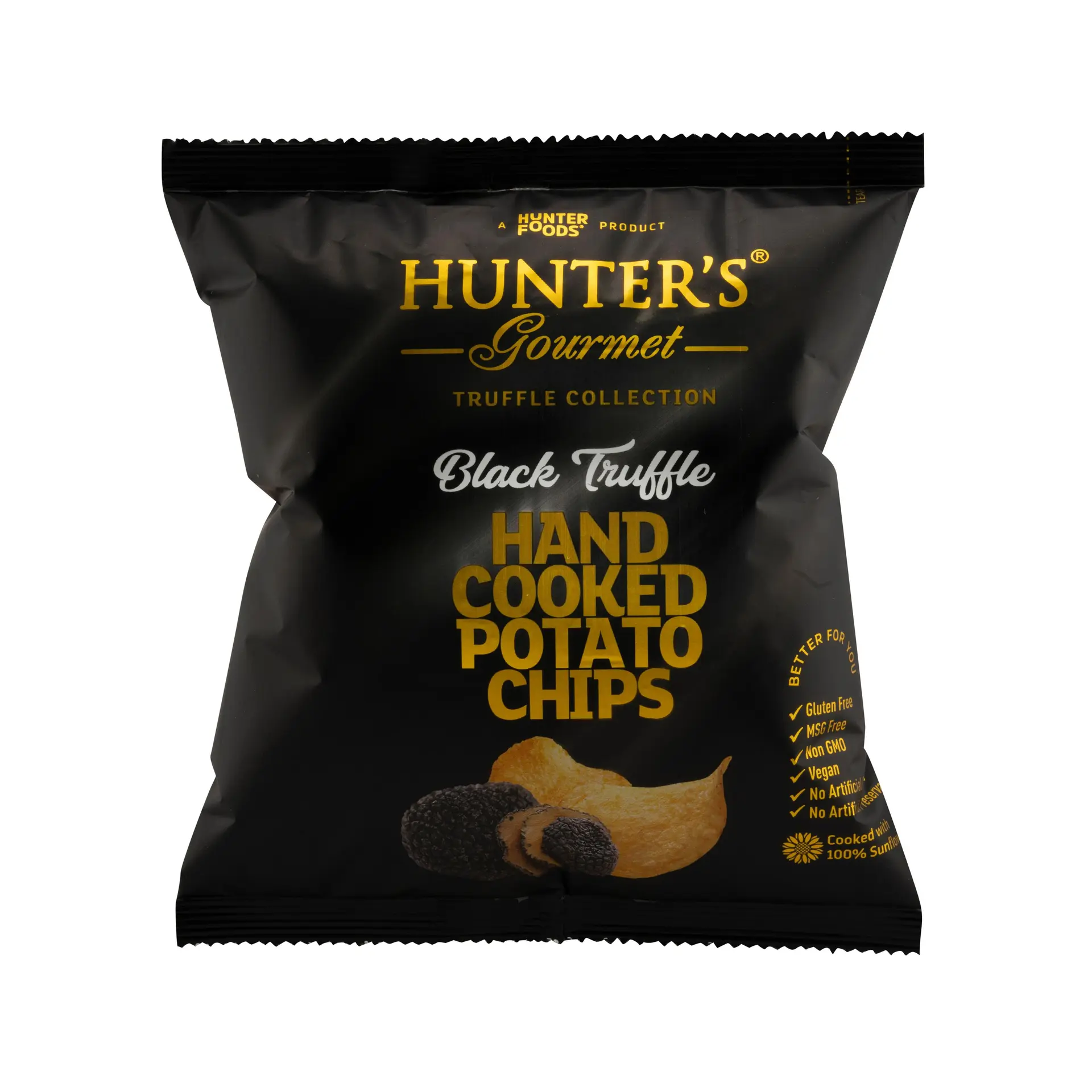 Hunter'S Gourmet Hand Cooked Potato Chips Black Truffle 40Gm - view 1