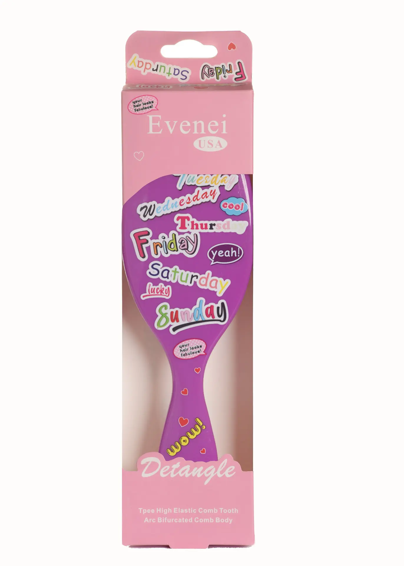 Evenei Detangling Hair Brush Multicolor  8009 - view 7