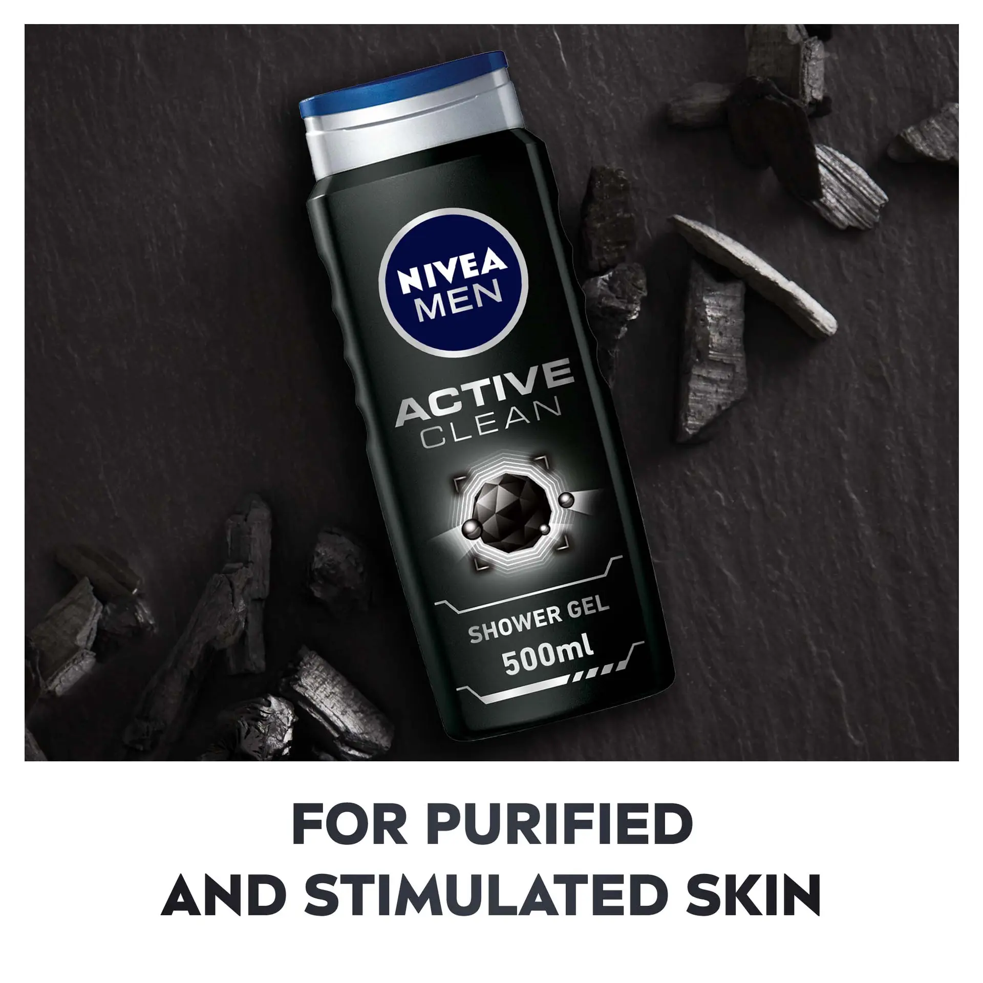 Nivea 3 in 1 Shower Gel Body Wash Active Clean 500 ml - view 4