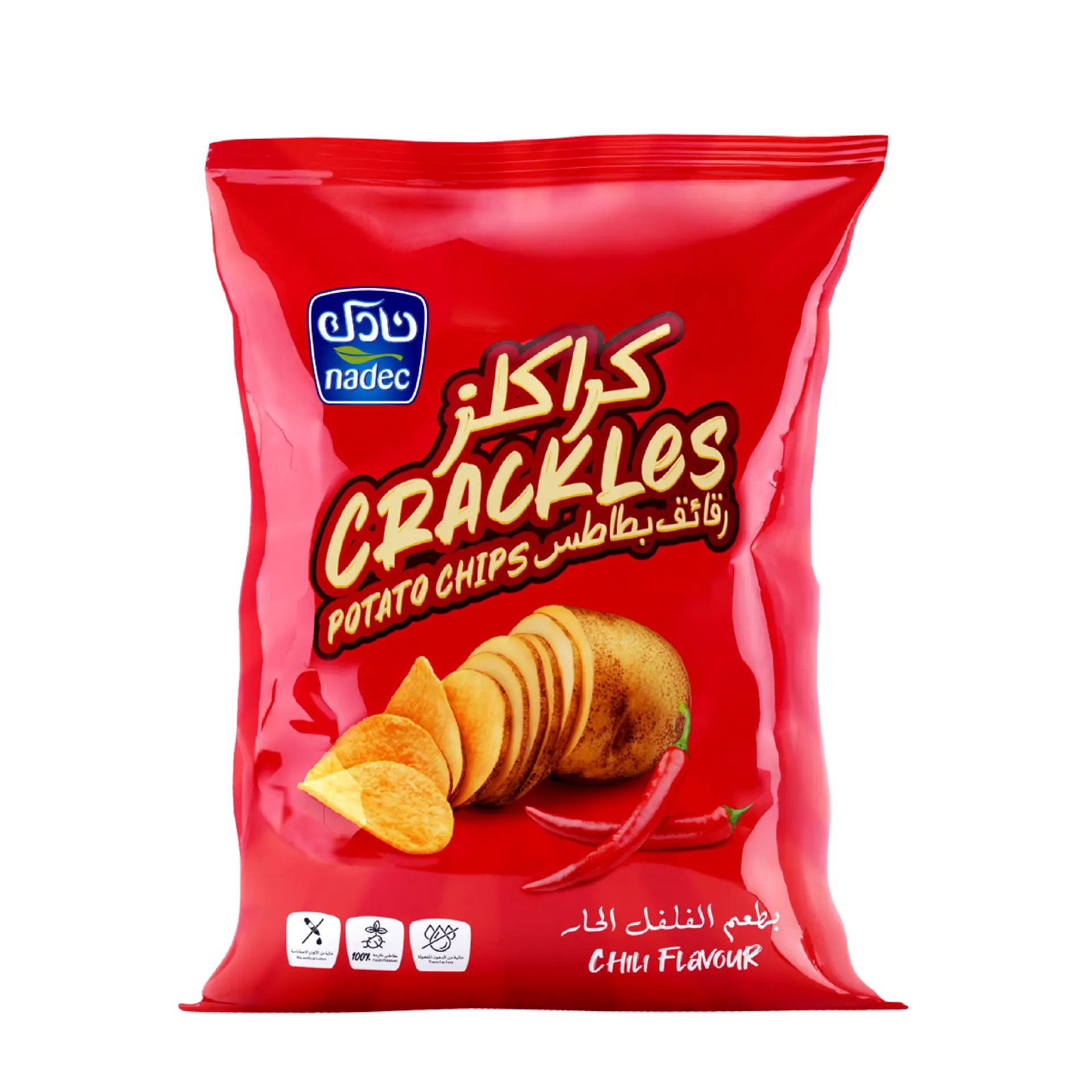 Nadec Crackles Potato Chips Chili Flavour 155 Gm - view 1