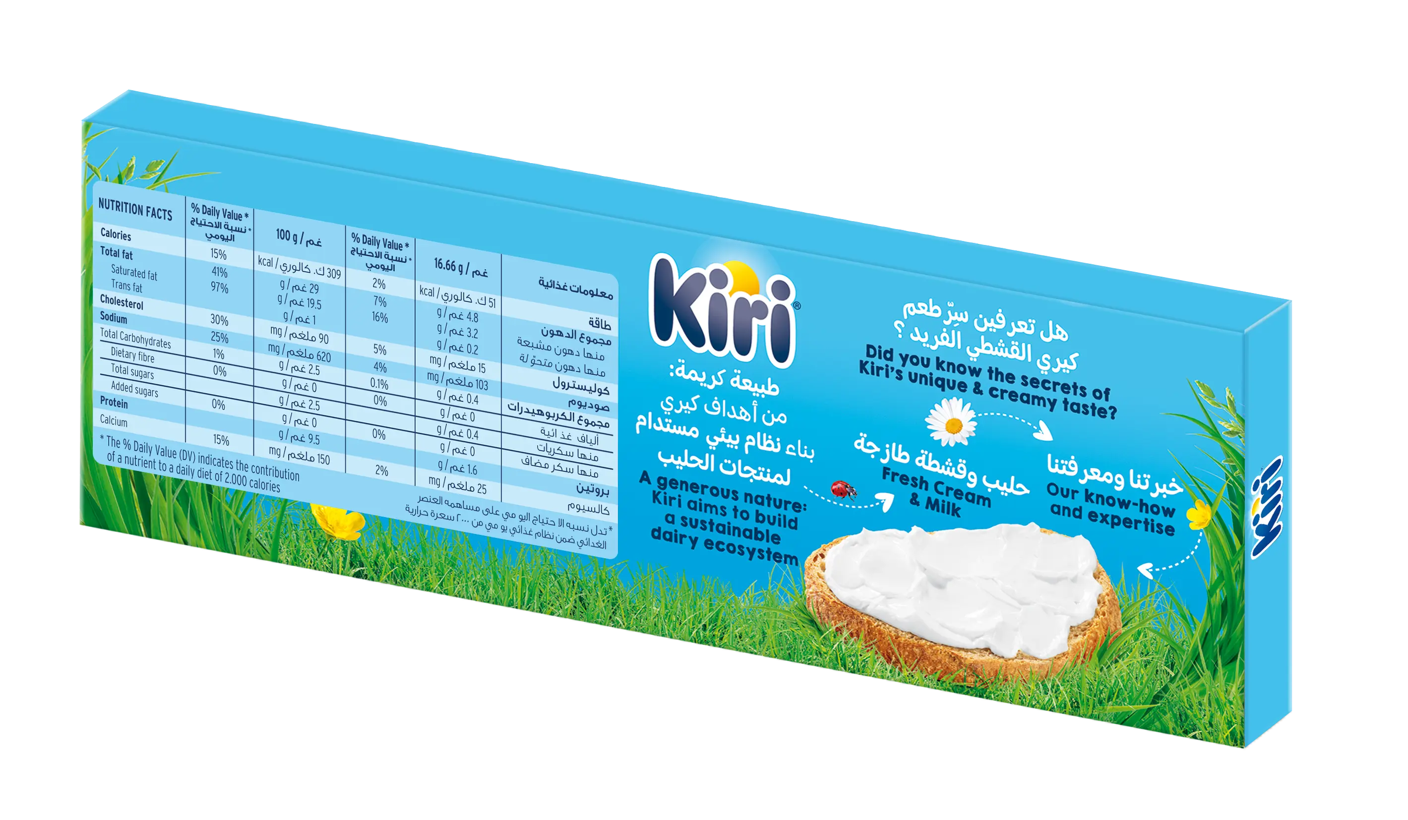 Kiri Spreadable Squares Cream Cheese 12 pcs 216 gm - view 2