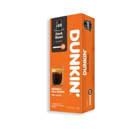 Dunkin Nespresso Coffee Capsules Dark Roast 10 Capsules