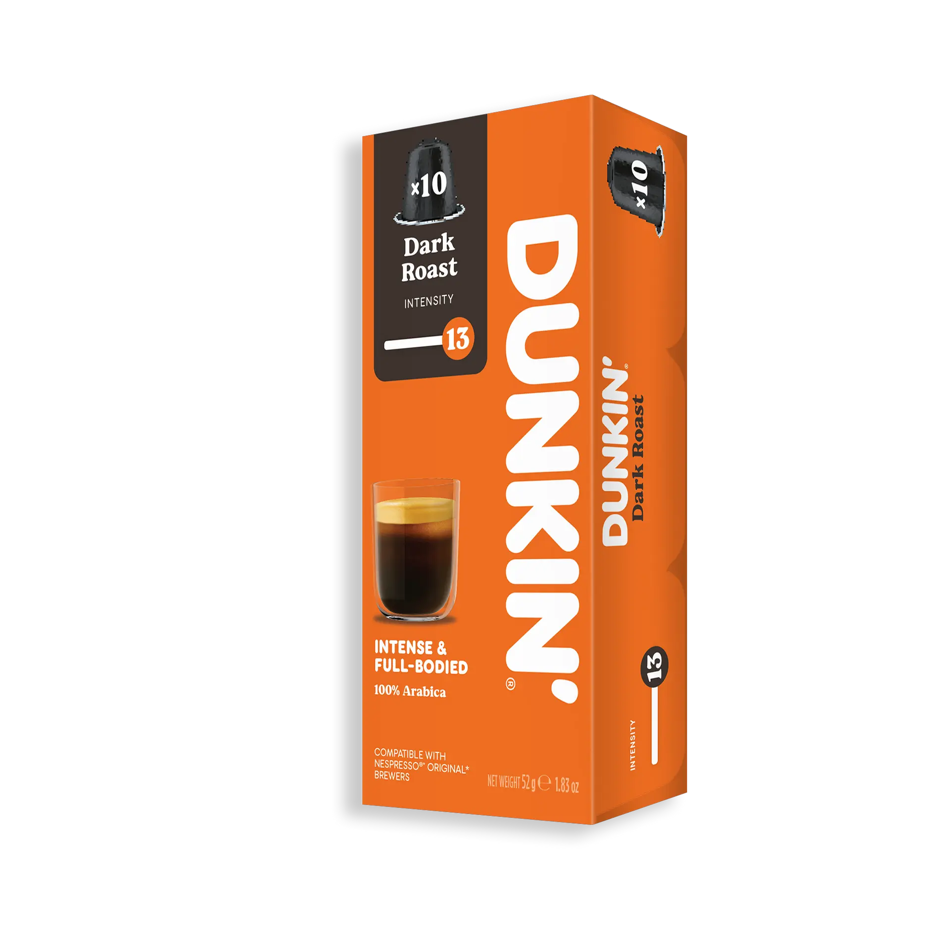 Dunkin Nespresso Coffee Capsules Dark Roast 10 Capsules - view 1