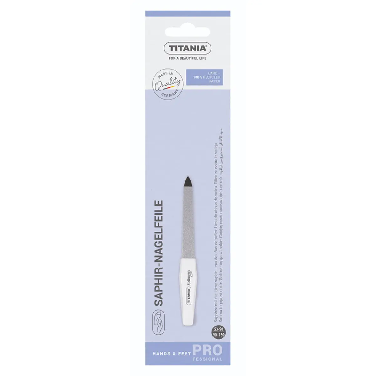Titania Solingen Sapphire Nail File 10.5 cm - view 2