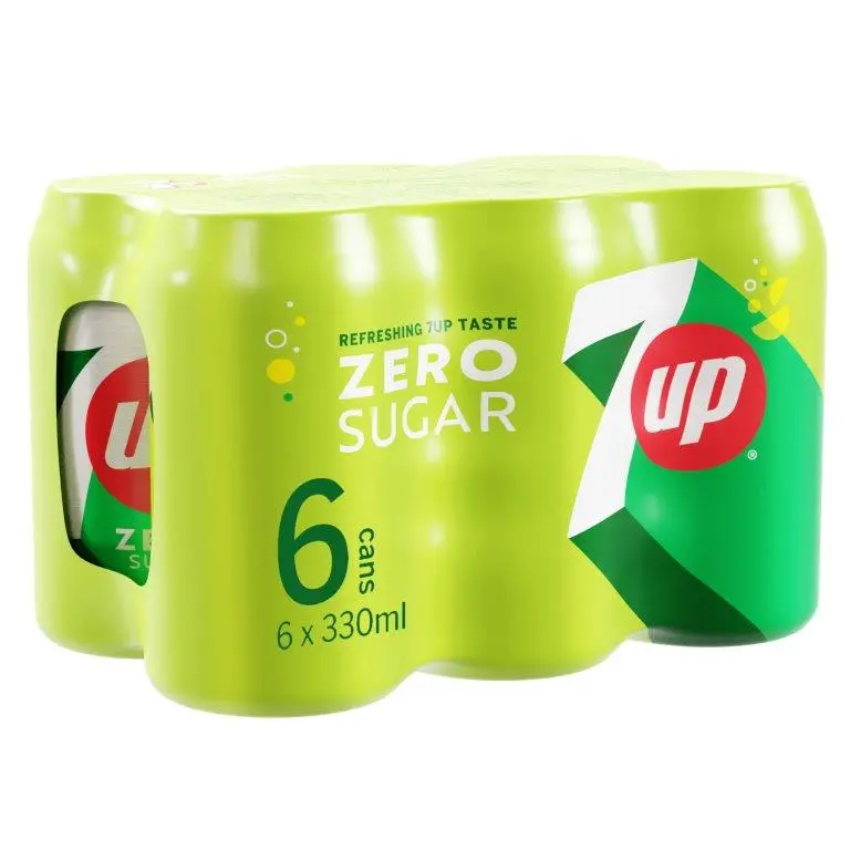 7 Up Zero Sugar Soft Drink 6 pcs 330 ml - view 1
