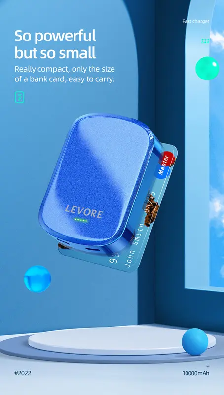 Levore 2 In 1 Magnetic Wireless Power Bank Pd 20W 10000 Mah Black - view 8