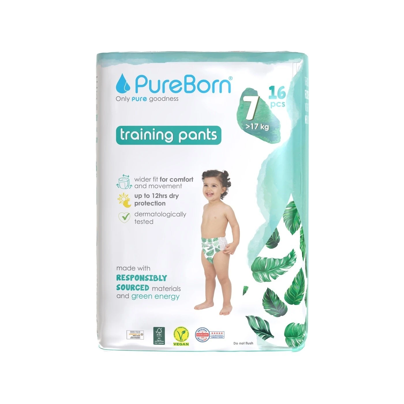 PureBorn Baby Training Pants Diapers S7 for 17+kg 28'S