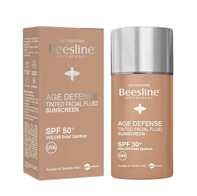 Beesline Age Defense Tinted Facial Fluid Sunscreen SPF50+ 40 ml