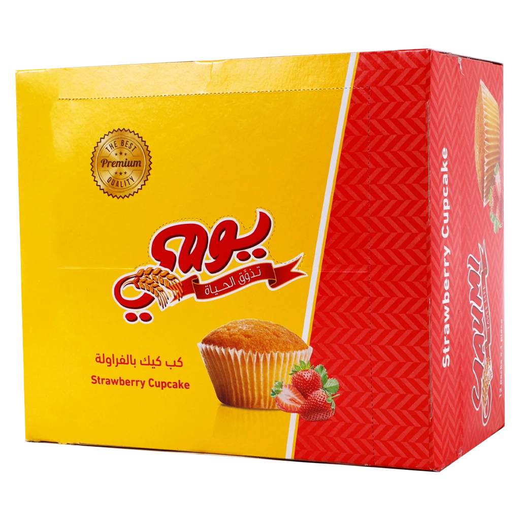 Yaumi Strawbery Cupcake Box 12 pcs 30 gm