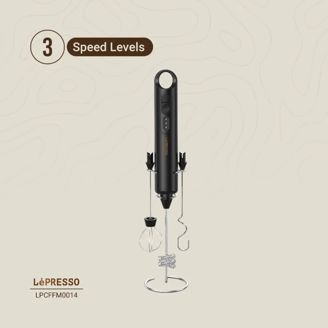 LePresso Forthmate Milk Frother With Interchangeable Whisks - view 7
