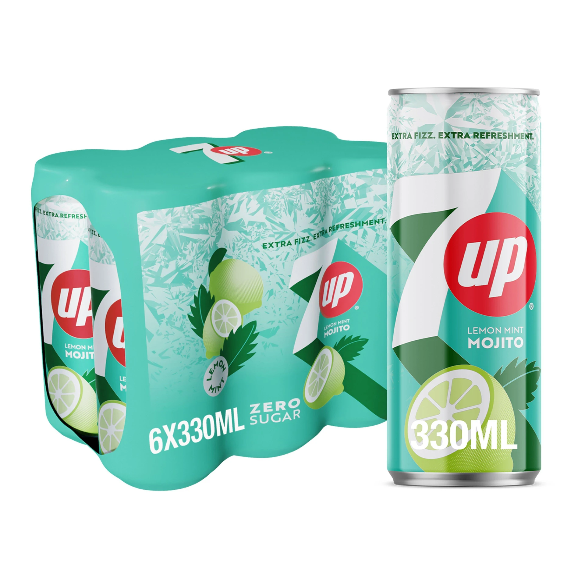 7 UP  Mojito Lemon Mint can 6 pcs 330 ml