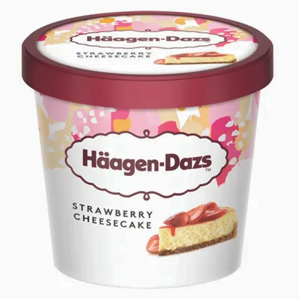 Haagen Dazs Ice Cream Cup Cheescake Strawbery 100 ml 