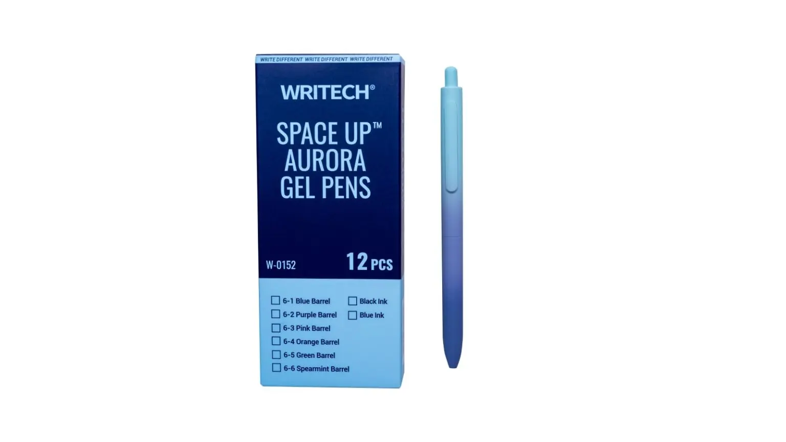 Writech Gel Pen Space Up Aurora Blue 12 pcs - view 4