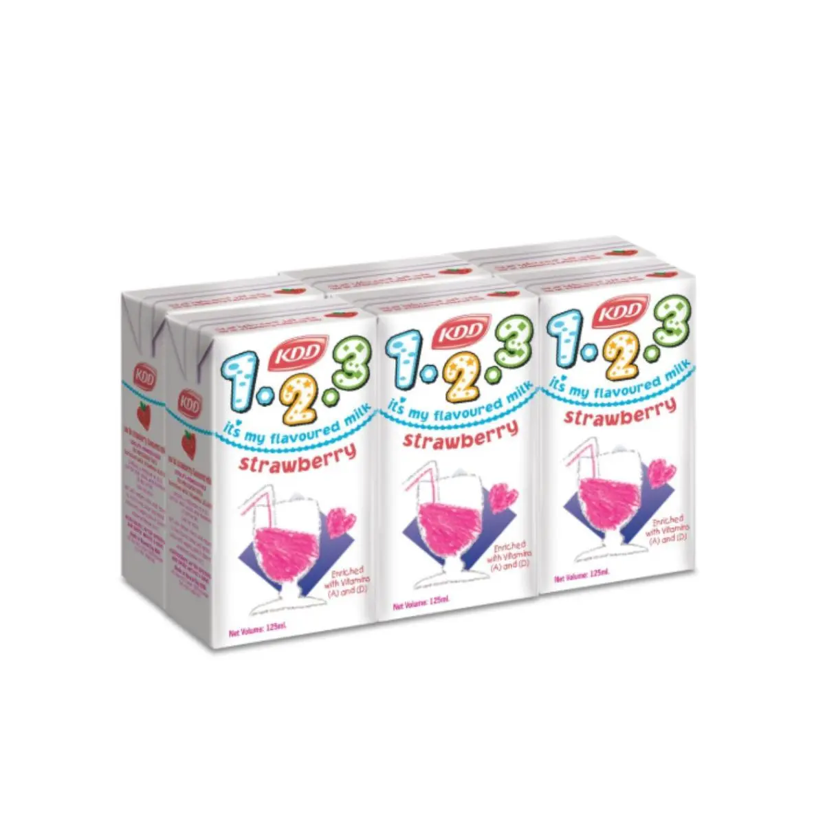 Kdd Strawberry Milk 6x125ml - view 1