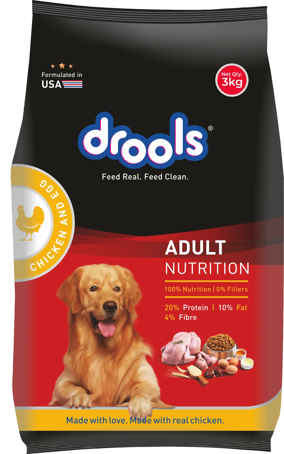 Drools Chicken And Egg Adult Dogs Dry Foodt 3 kg - view 1