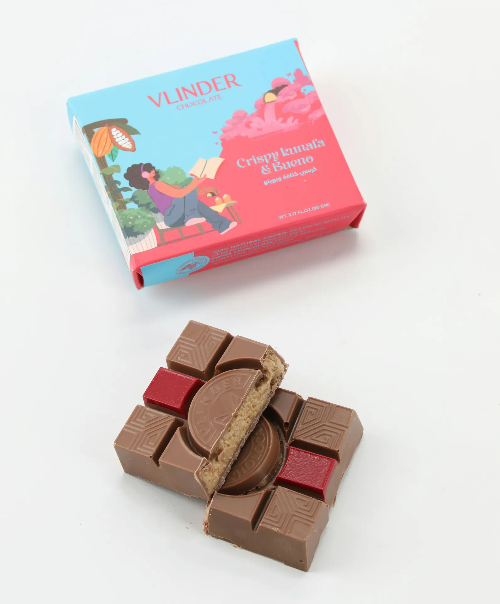 Vlinder Crispy Kunafa & Bueno Chocolate Bar Dubai Trend 90 gm - view 6