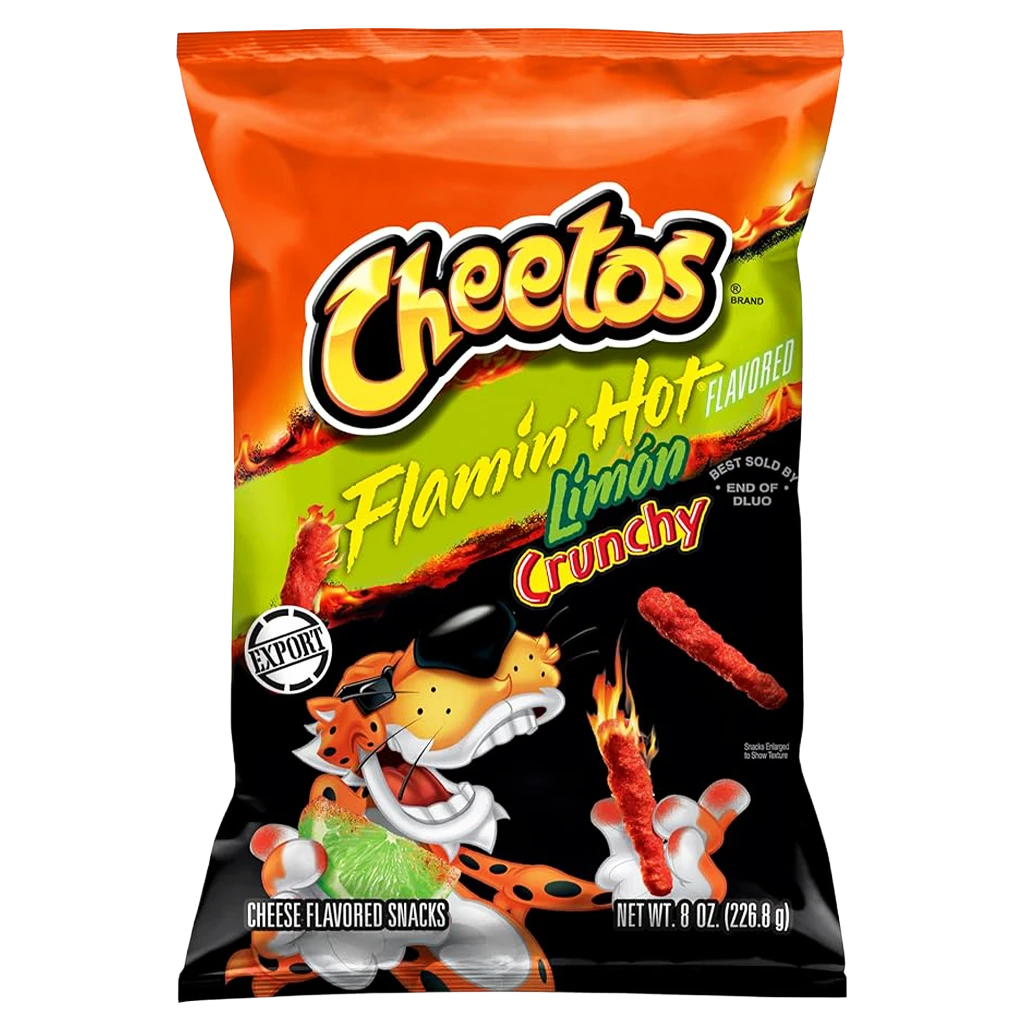 Cheetos Spicy Corn Sticks with Crunchy Flamin Limon 226.8  gm