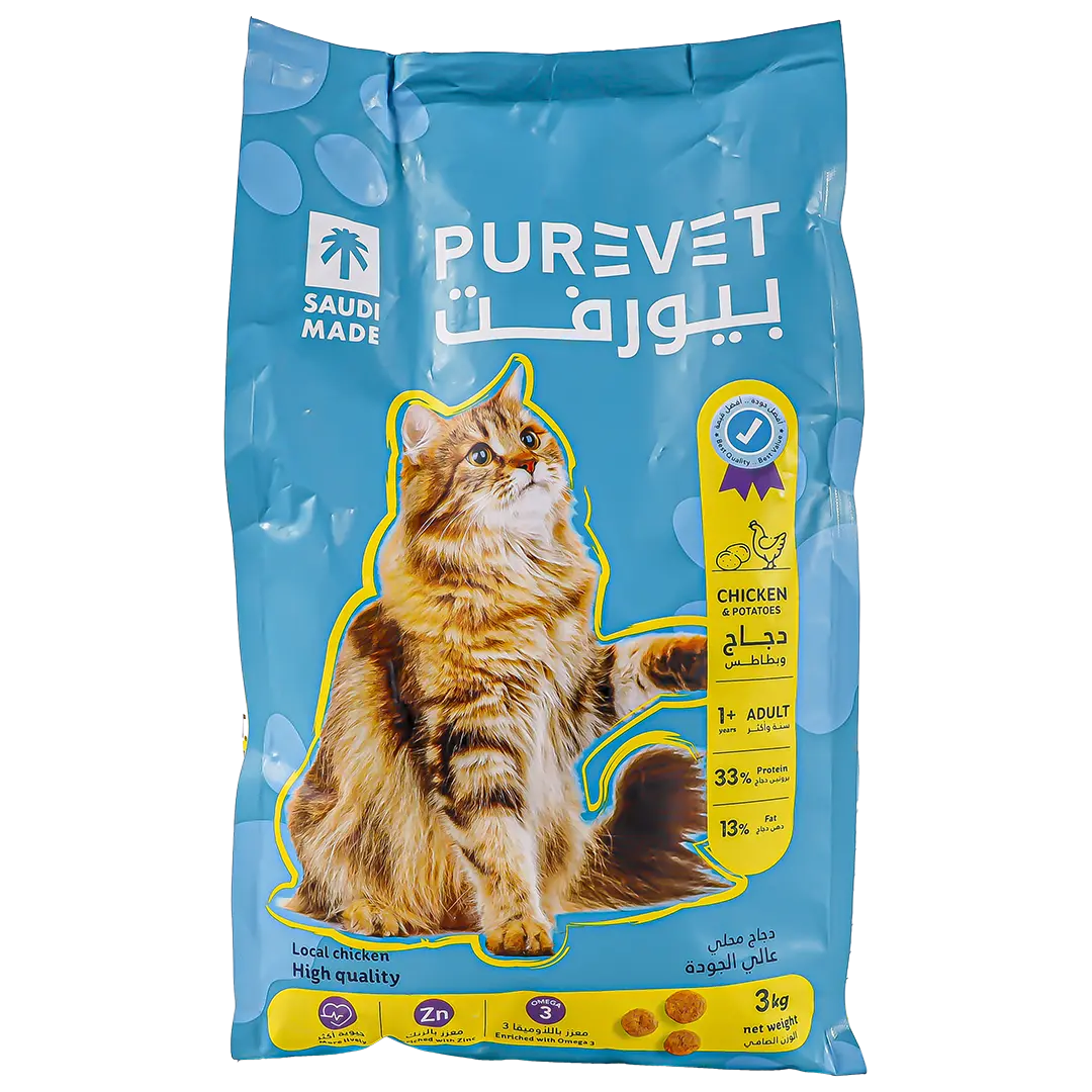 Purevet Dry Food for Cats Chicken and Potatoes Adult 3 kg - view 7
