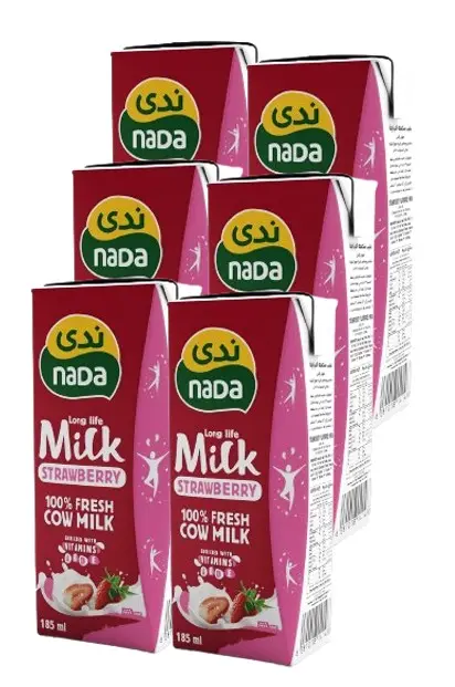 Nada Long Life Strawberry Milk 185MlX6 - view 1
