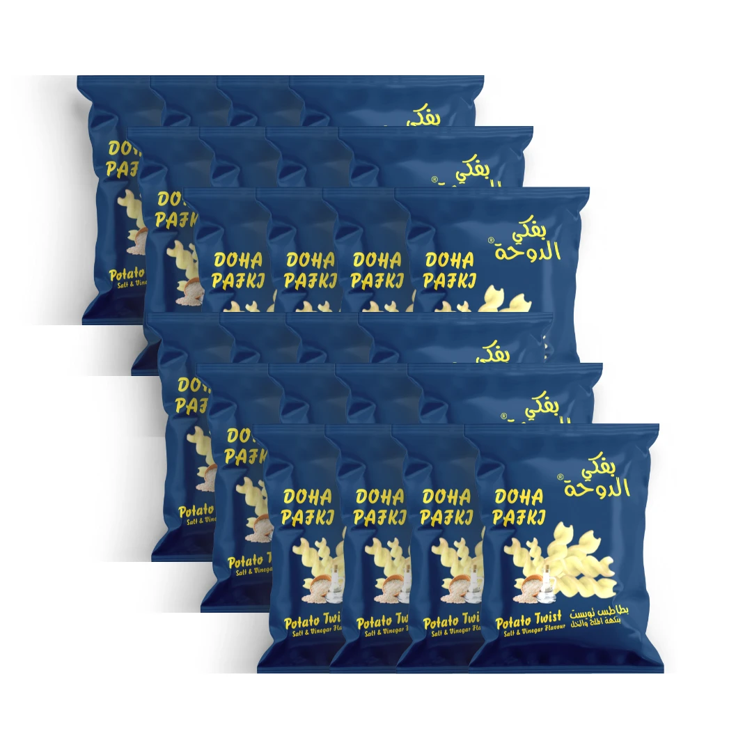 Qatar Pafki Twist Chips Salt & Vinegar Flavour 24 Pcs 18 gm
