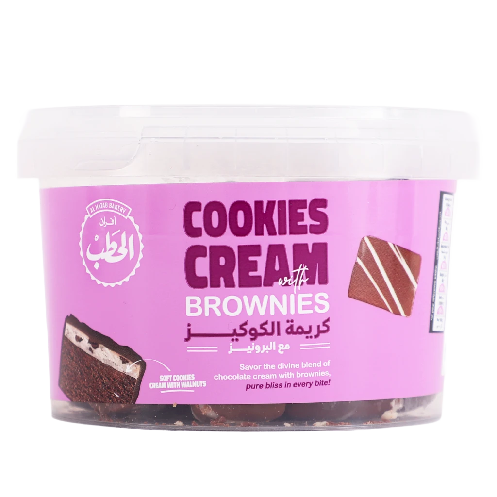 AlHatab Cookies Cream With Brownies