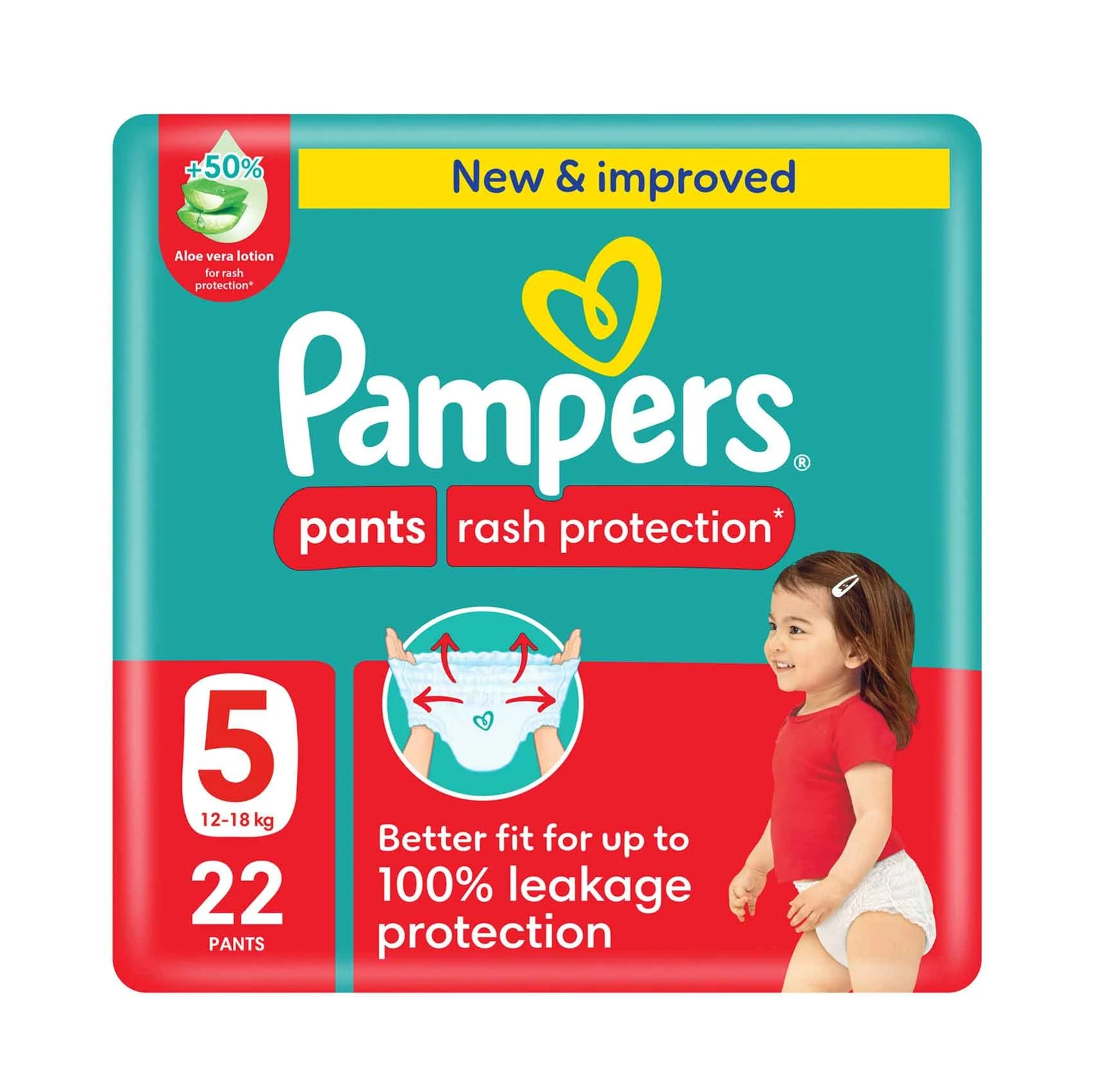 Pampers Pants Rash Protection With Aloe Vera Lotion S5 22 Pcs