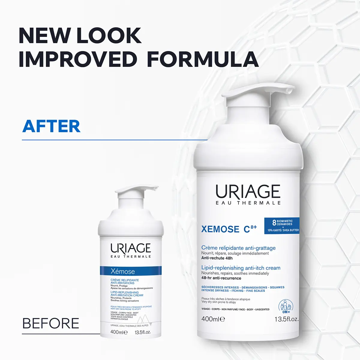Uriage Xemose Anti-Irritation Cream For Dry Skin & Eczema With Shea Butter 400 ml - view 3