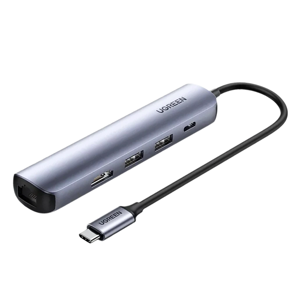 Ugreen USB-C to 2 USB 3.0+HDMI+RJ45 Ethernet Adapter + PD