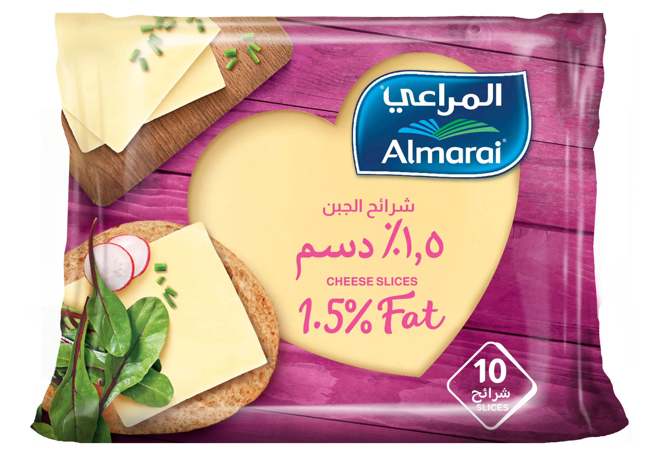 المراعي جبنة شرائح 1.5% دسم 200 جم - view 1