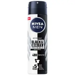 Nivea Men Antiperspirant Deodorant Spray Invisible Black & White Original 150 Ml